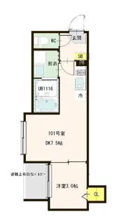 ハーモニーテラス堀切VII【1階】の間取り