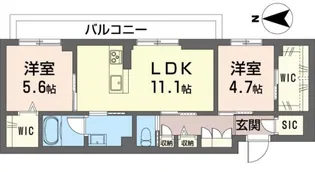 アクシズ【3階】の間取り