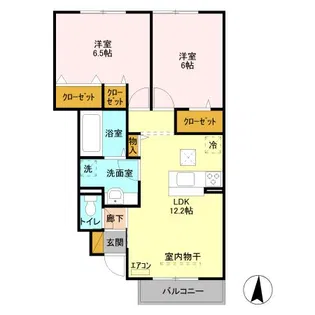 コリーヌ A【1階】の間取り
