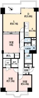 杉並和田ハイム【7階】の間取り