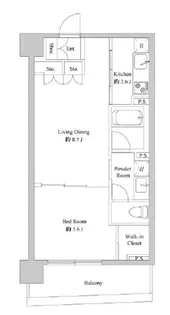 ドゥーエ日本橋浜町【2階】の間取り