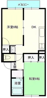 岡山県岡山市南区浜野2【アパート】の間取り