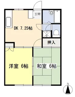 エクセレンス当麻【1階】の間取り