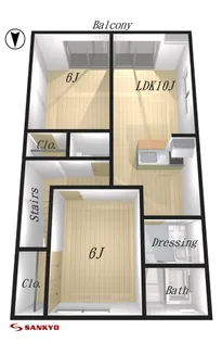 山形県山形市桜田南【アパート】の間取り