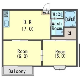 サンロイヤルハイツ角倉【1階】の間取り