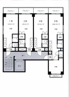 熊谷朝日第二ハイツ【5階】の間取り