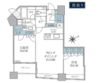 パークコート赤坂ザ・タワー【19階】の間取り