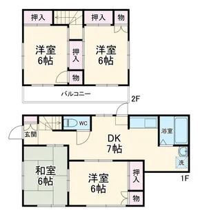 埼玉県所沢市東住吉【一戸建】の間取り