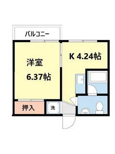 プチ・ハイムB【2階】の間取り