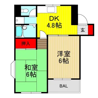 ウエストタウンハイツ【2階】の間取り
