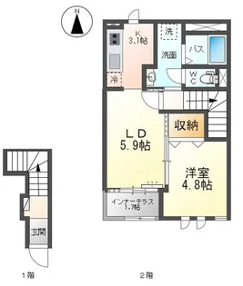 メルヴェール【2階】の間取り