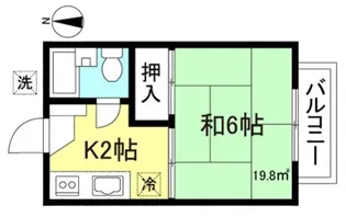 コーポI【2階】の間取り