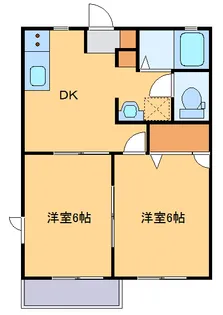 レジデンスみなみD【2階】の間取り