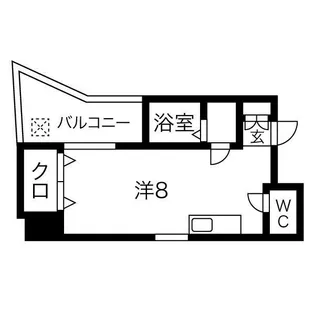 エルミタージュ難波南II【3階】の間取り