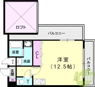 ロイヤルアーク【5階】の間取り