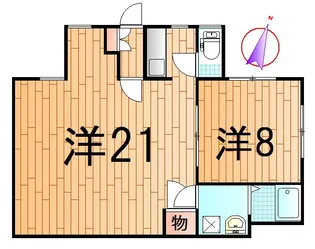 蔵王半郷アパート【1階】の間取り