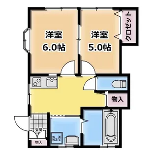 レジデンス鹿島【1階】の間取り