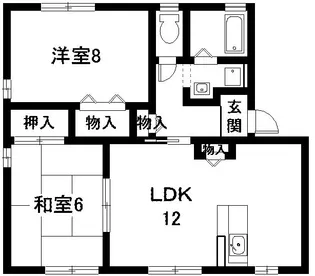 ウィルモア松田【1階】の間取り
