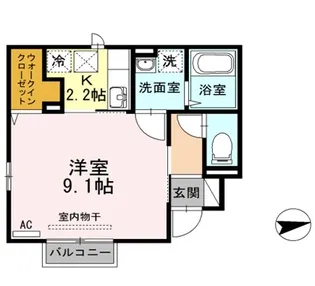 プリマクラッセ【1階】の間取り