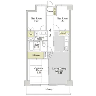 神奈川県横浜市鶴見区下末吉6【マンション】の間取り