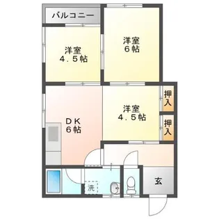 コーポ桐の木【2階】の間取り