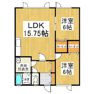 セジュール参番館【1階】の間取り