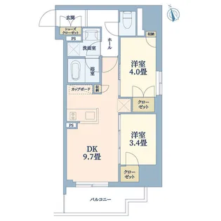 THE GATEHOUSE浅草雷門【2階】の間取り