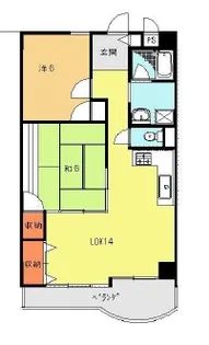 上町グリーンハイツ【5階】の間取り