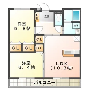 ルミエール栄【2階】の間取り
