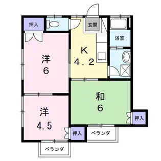 コーポ原の内【2階】の間取り
