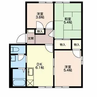フレグランス今泉 A【1階】の間取り
