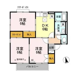 長野県長野市大字栗田【アパート】の間取り