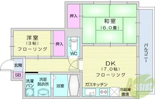 ワンカントリーマンション【1階】の間取り