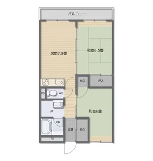 高盛マンション【5階】の間取り
