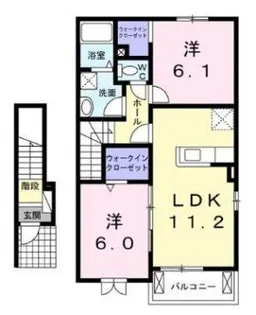 ベル メゾン B棟【2階】の間取り