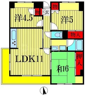 ソレーユ西船橋【6階】の間取り