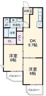 サンモールハイツ【1階】の間取り