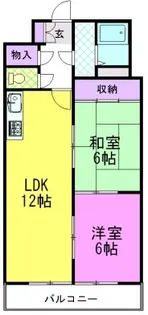 館野コーポ【7階】の間取り