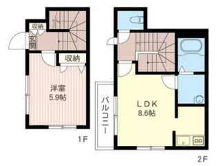 1LDKの間取り画像