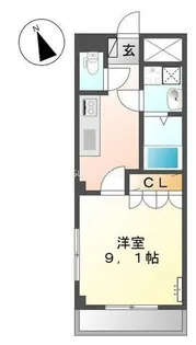 1Kの間取り画像