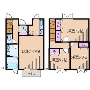 神奈川県横浜市港北区新吉田東5【一戸建】の間取り