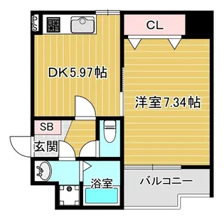 R SQUARE 東天満【8階】の間取り