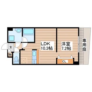 しゃとれ梅田町【6階】の間取り