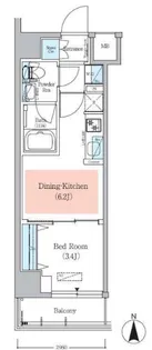 アーバネックス菊川II【7階】の間取り