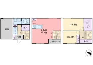 2LDKの間取り画像