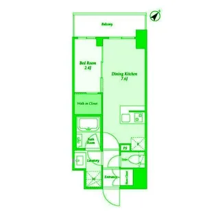 グランカーサ横濱石川町【10階】の間取り