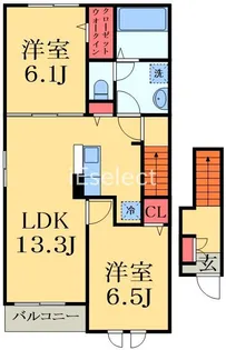 プランドールB【2階】の間取り