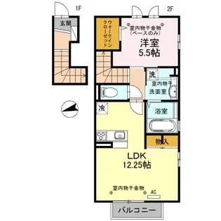リバーサイドかどや2【2階】の間取り