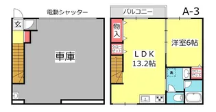 ガレージハウスLB【1階】の間取り