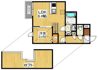 パティオ博多南I【2階】の間取り